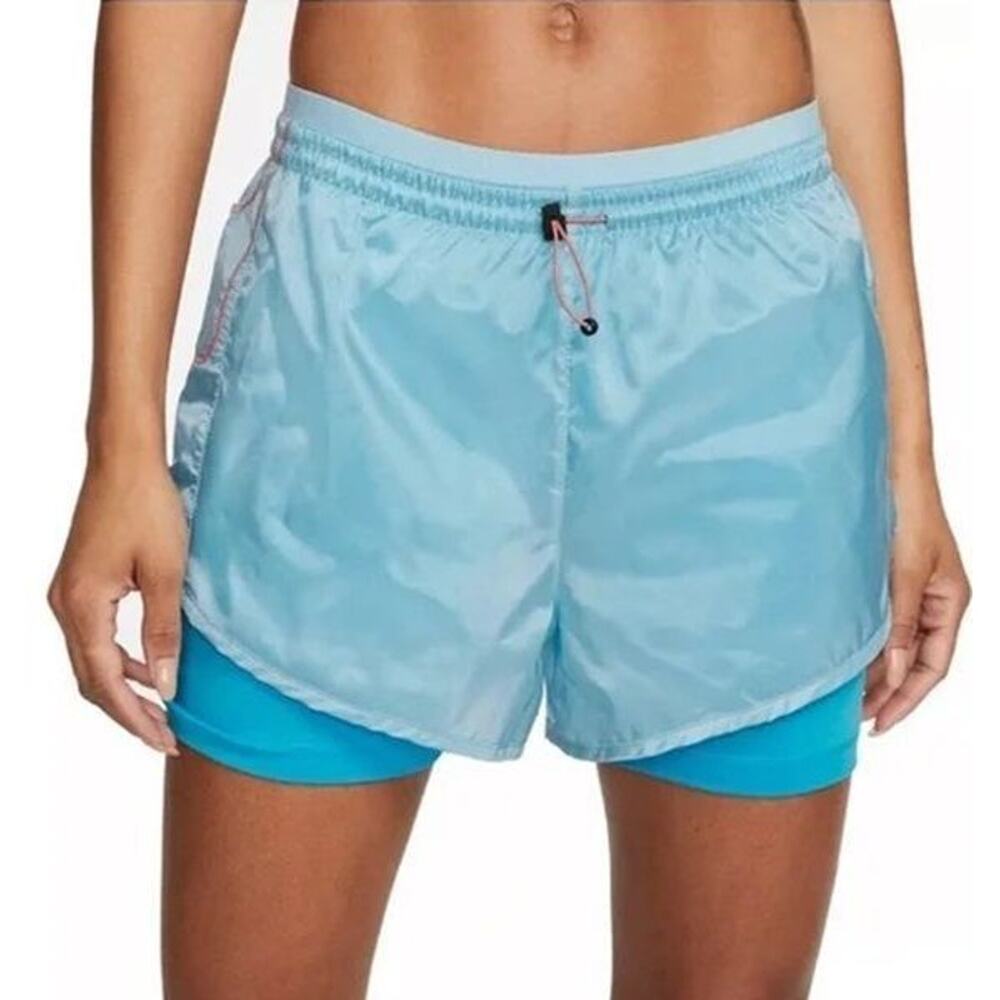 NWT NIKE Clash Tempo Luxe Women's Running Shorts Glacier Blue Size XS